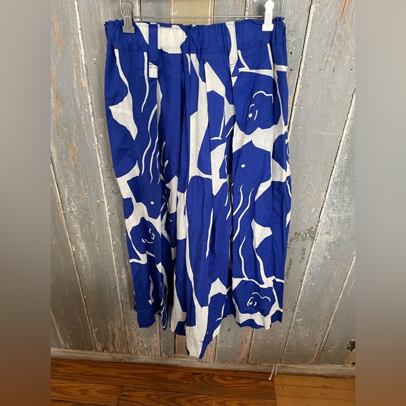 Issey Miyake Blue and White Floral Skirt